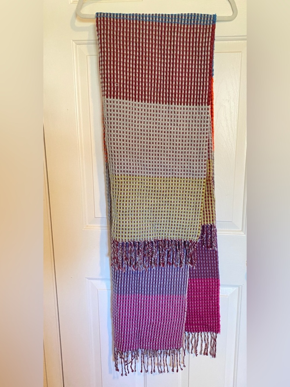Knit Scarf - Multicolored with Fringe